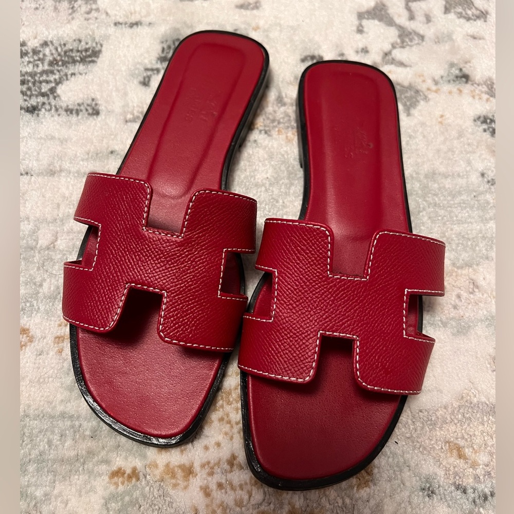 Red sandals